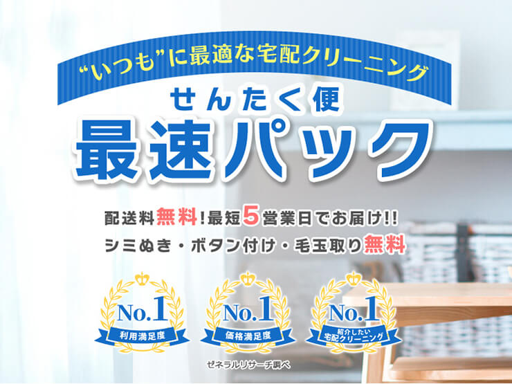 「最速パック」で即日集荷!突然のお出かけも安心